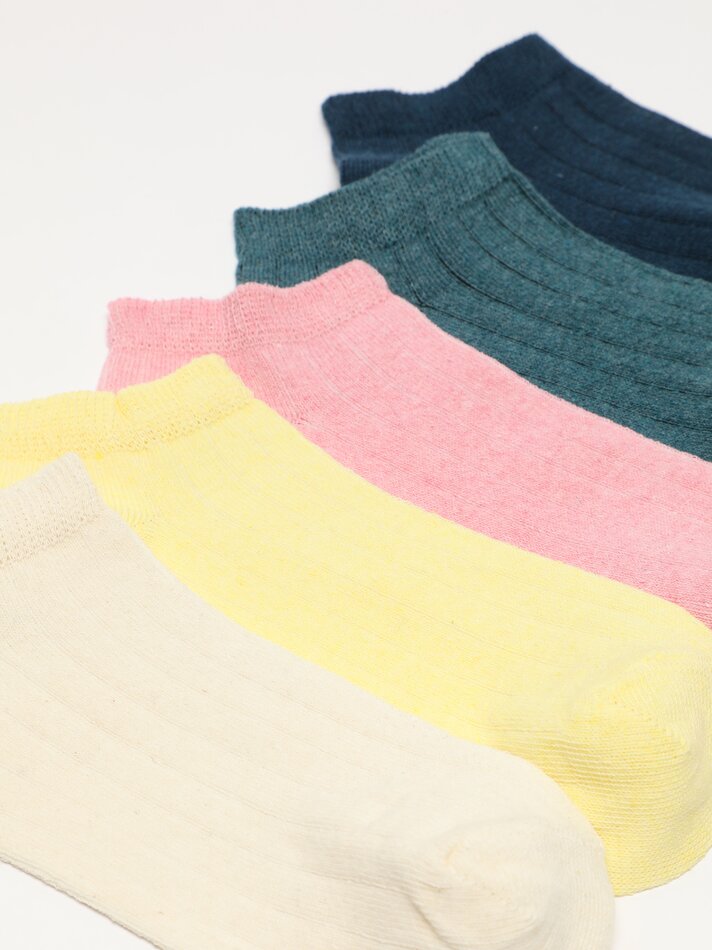 Pacote com 5 pares de meias curtas sortidas - Diversas