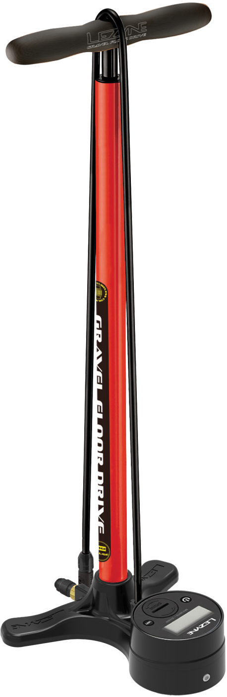 Lezyne Gravel Digital Drive Fodpumpe Rød