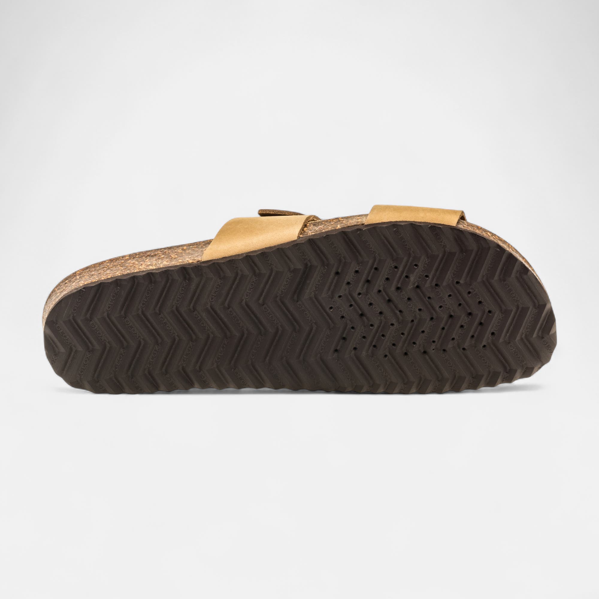 Mules semelle liège Femme en cuir taupe