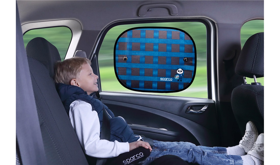 Solbeskytter 2 stk. sort/blå Sparco Kids