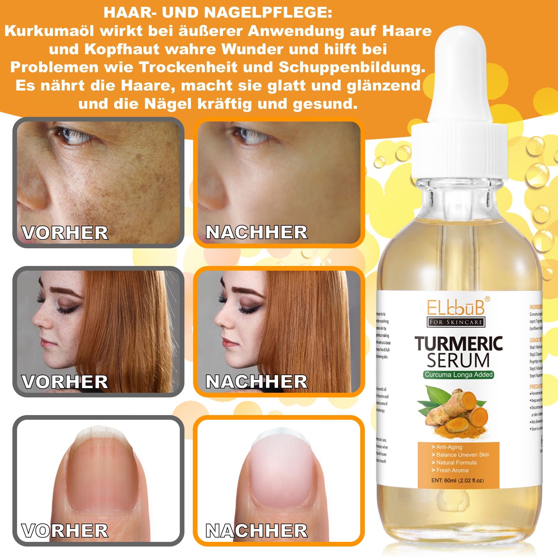 P-Beauty Gesichtsserum Kurkuma für Gesichtspflege
