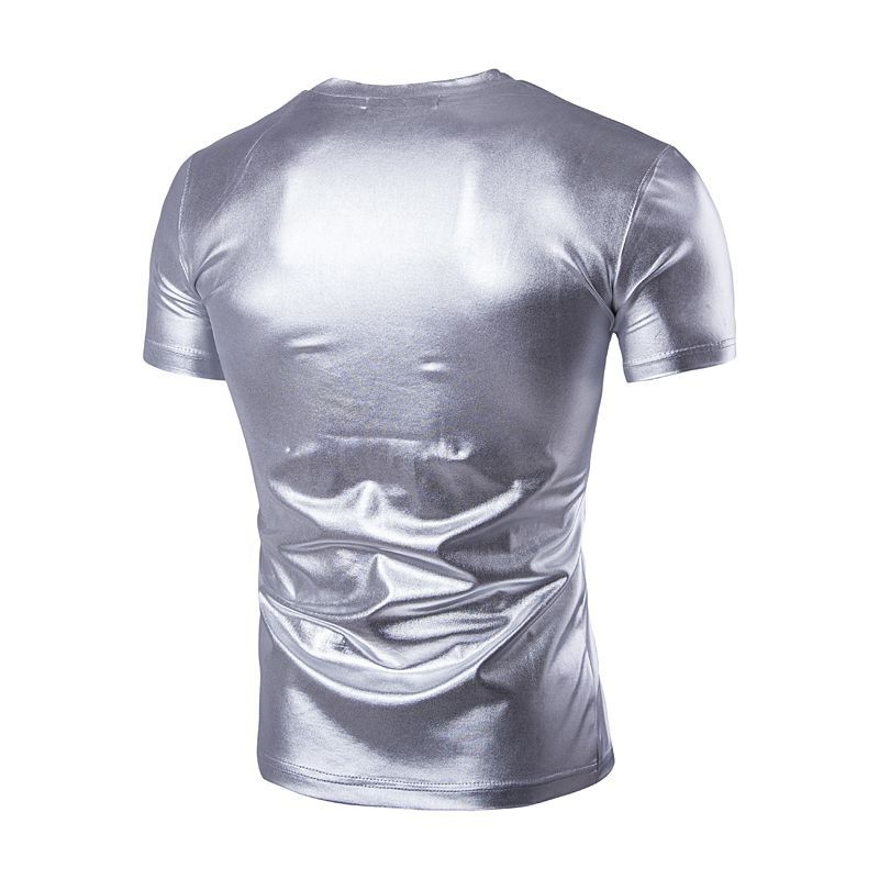 Fireon - Metallic V-hals T-shirt met korte mouwen