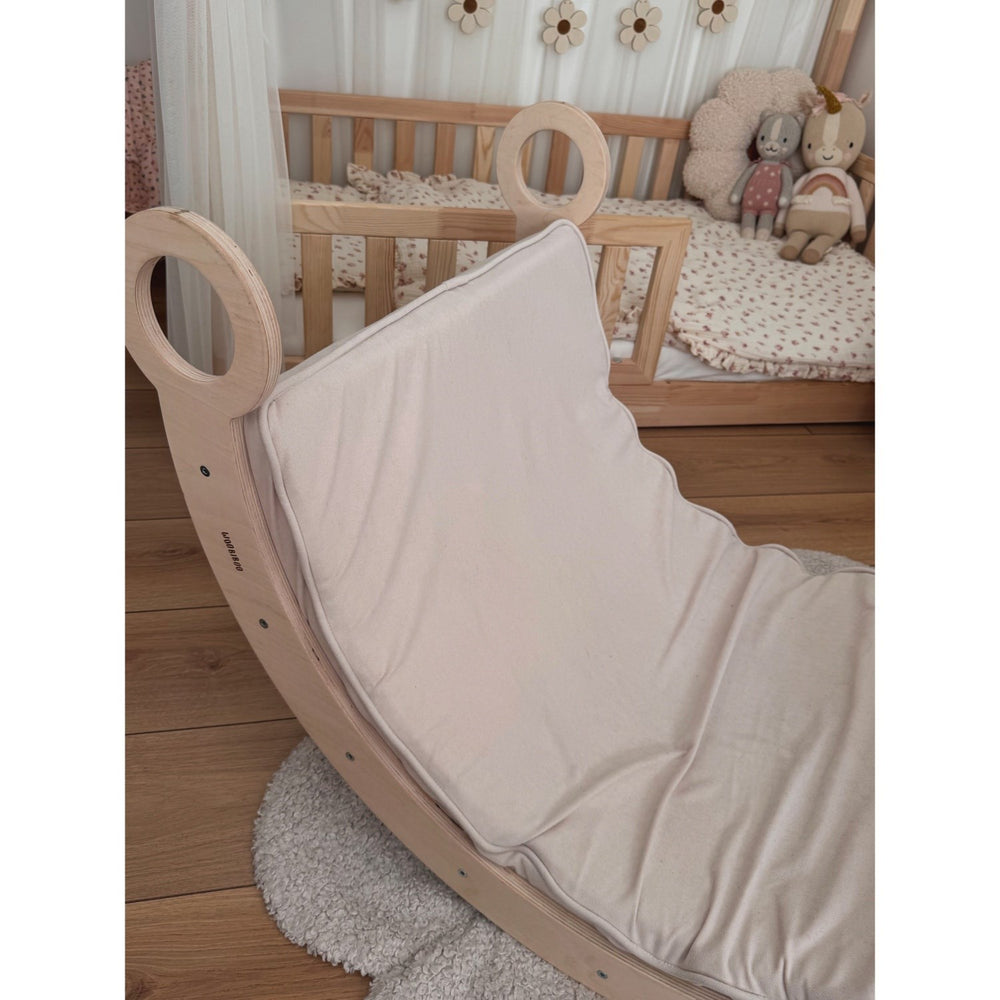 Køb Woobiboo Natural Montessori Rocker Med Beige Madras L
