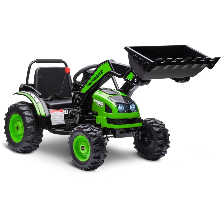 HOMCOM Elektrischer Kinderbagger mit Schaufel grün