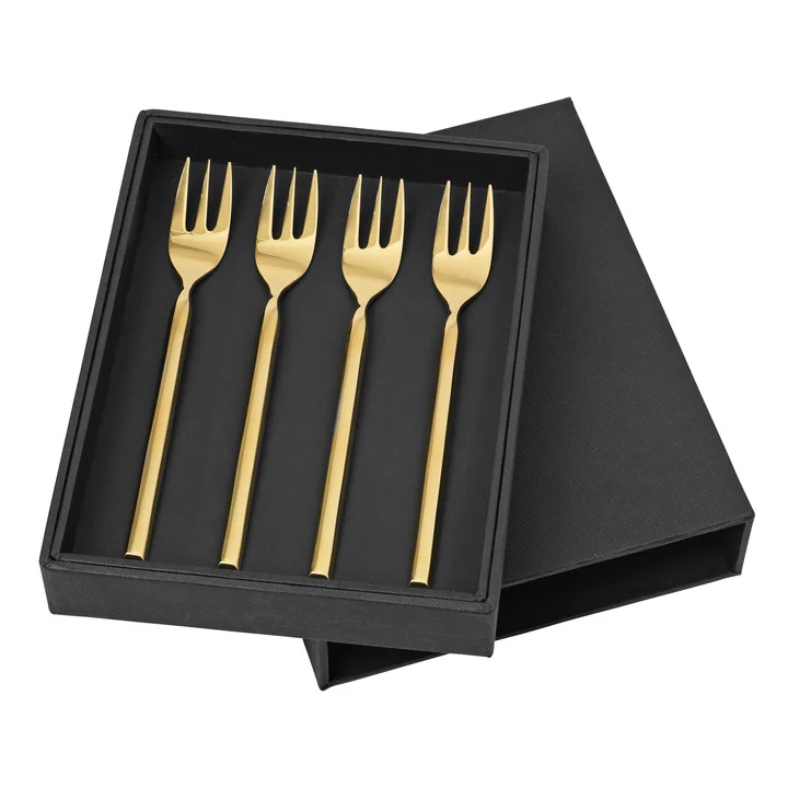 Broste Copenhagen - Tvis Kuchengabel, gold (4 tlg.)