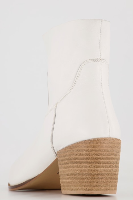 Leder-Cowboystiefeletten, Wechselfußbett, Weite H