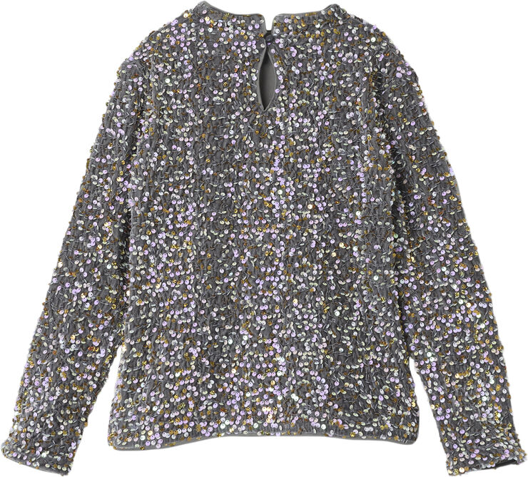 Name It NKFRUNICA LS TOP RT Granite grey/gold and white