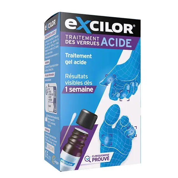 Excilor Gel Ácido para Tratamento de Verrugas nas Mãos e nos Pés 4ml