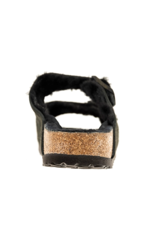 Sandales - nu-pieds birkenstock arizona shearling leve narrow 00049 -black