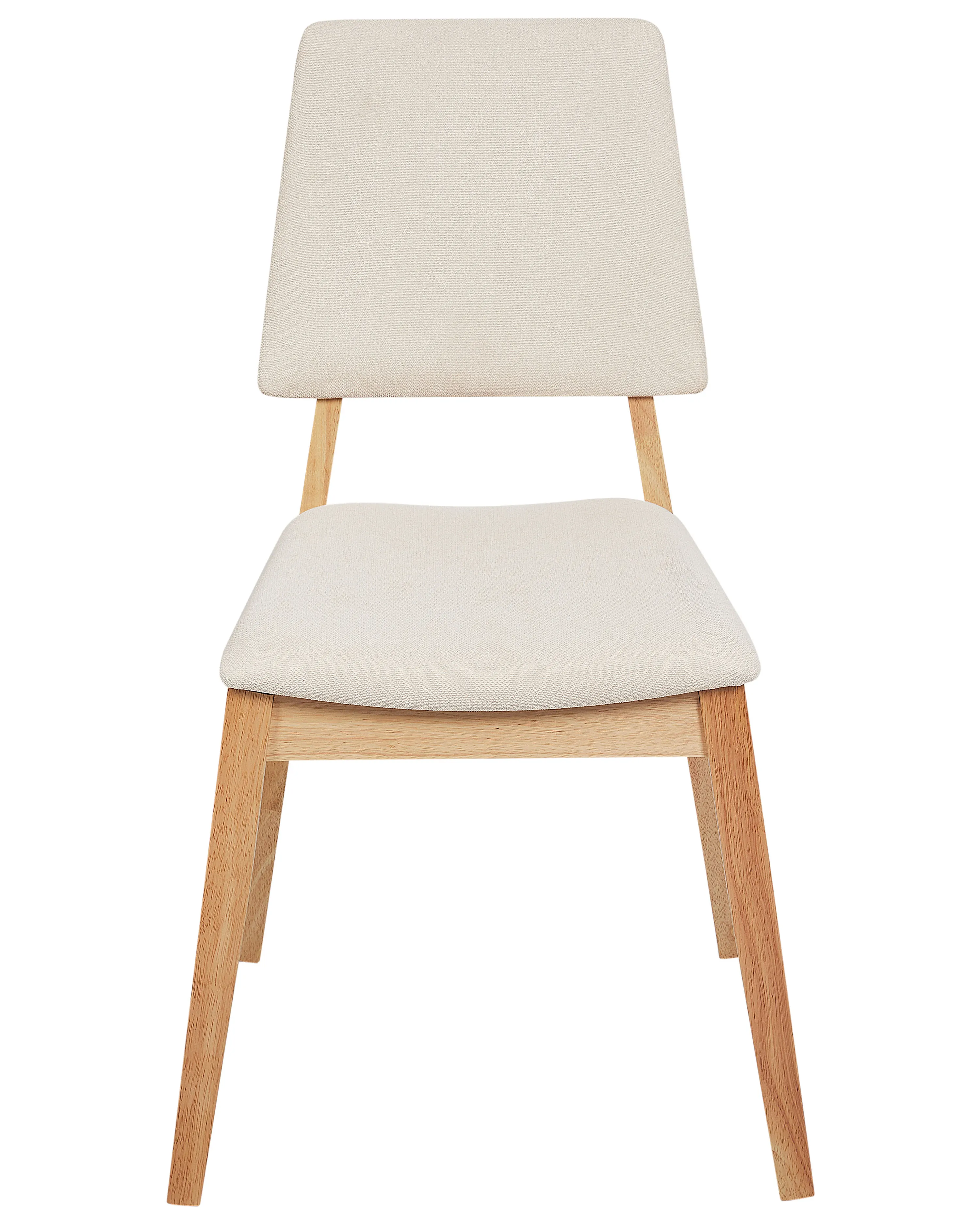 Set van 2 eetkamerstoelen MERRILL Hout Lichtbeige