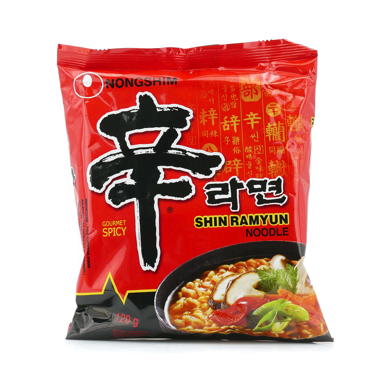 Nouilles instantanées coréennes Shin Ramyun - Saveur bouillon de boeuf épicé