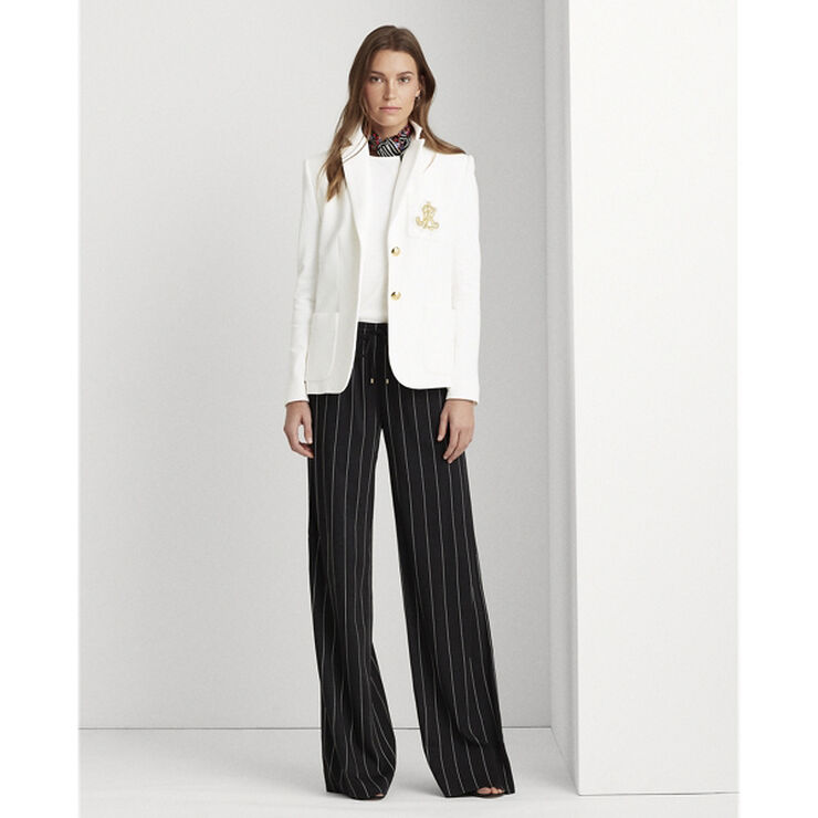 Lauren Ralph Lauren Patch Jacquard Blazer Hvid