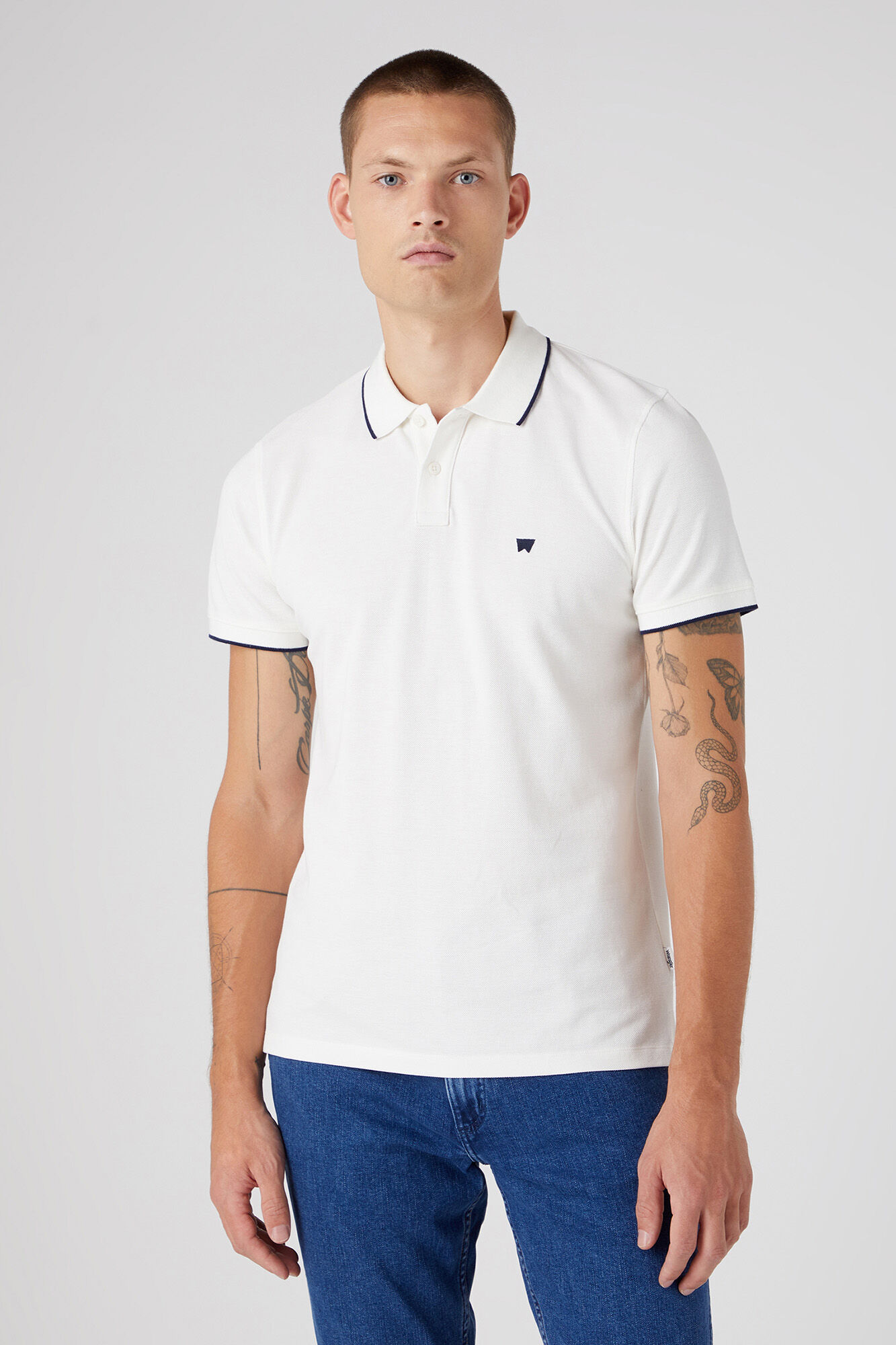 Polo regular manga corta - Blanco