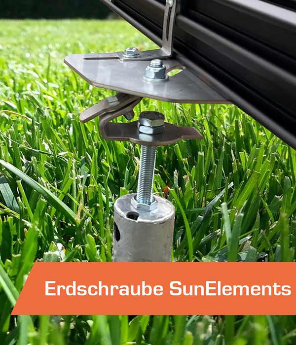 SunElements Erdschraubenfundament, silber
