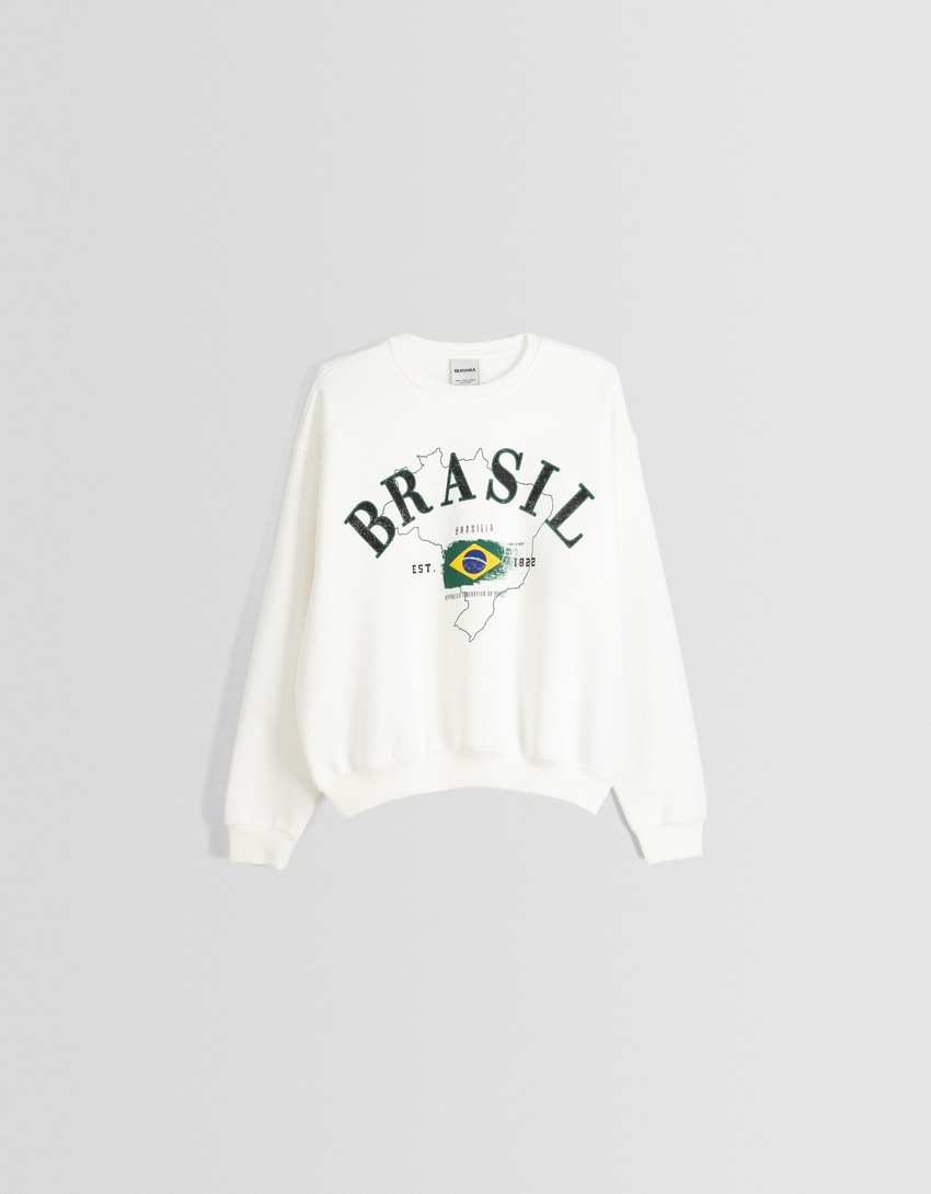 Moletom estampado oversized