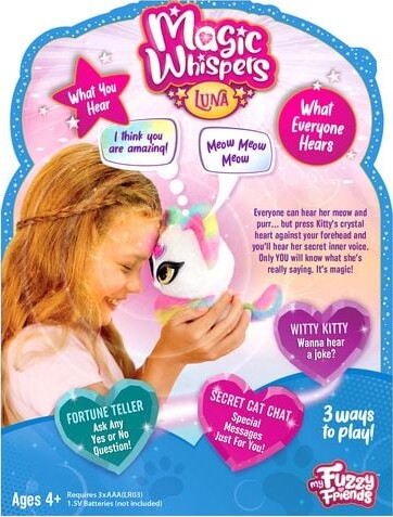 My Fuzzy Friends - Kitty Luna Magic Whispers - Interaktiv Kat - Hvid