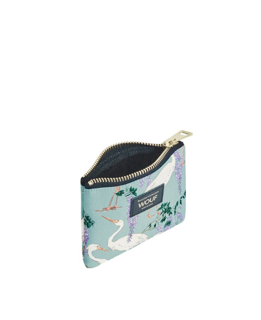 Wouf  Heron pung, Small - Green/Purple