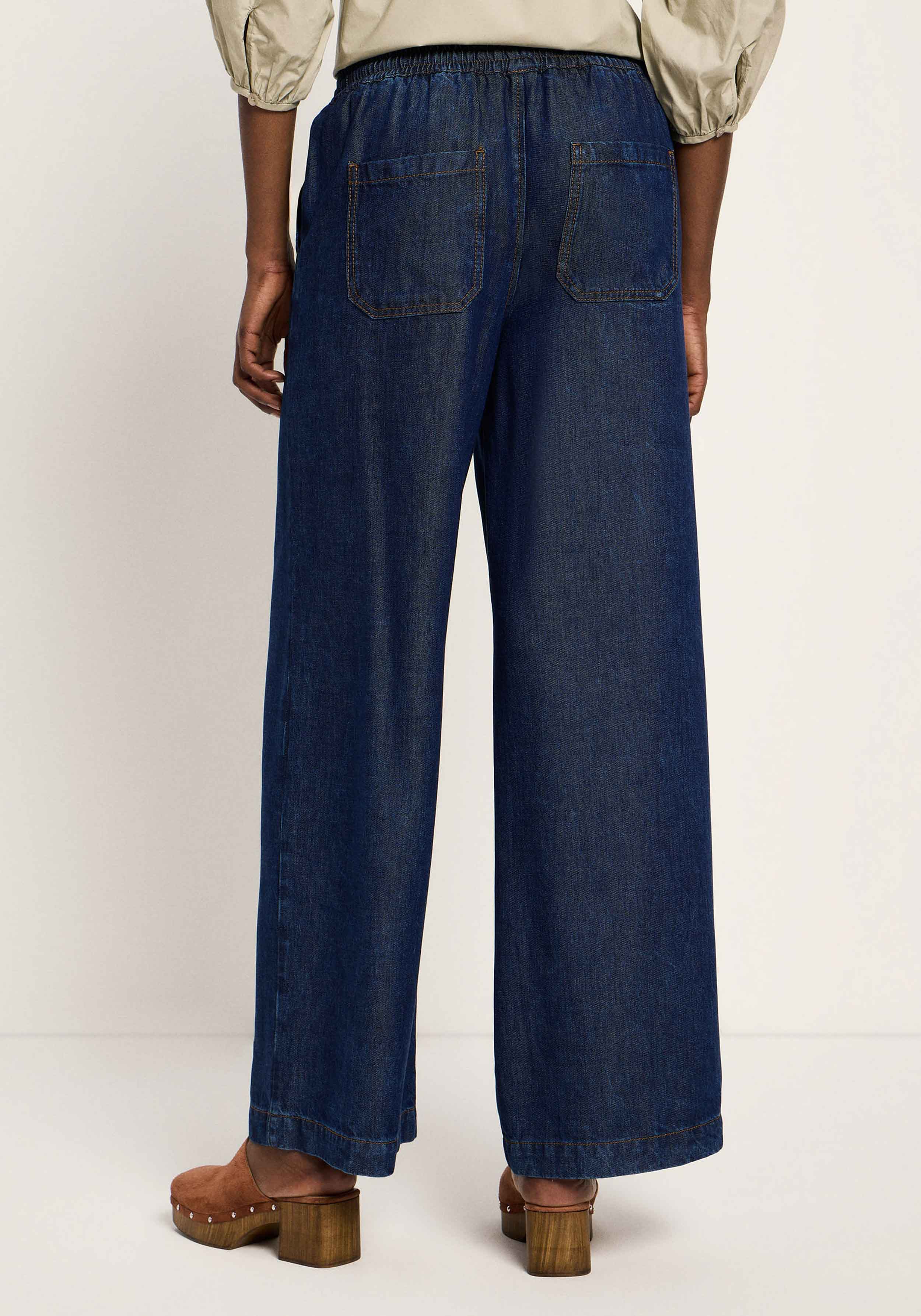 Lanius Jeans mit Kordelzug Dark Blue Denim