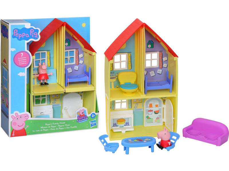 Hasbro Spielfigurenset Peppa Pig Peppas Haus Spielhaus mit zwei Etagen und drei Zimmern