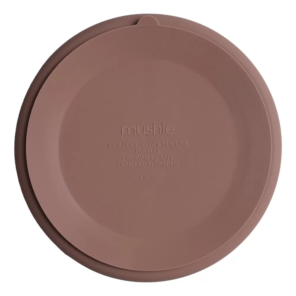 Mushie Silikone Tallerken Rumdelt Cloudy Mauve - 1 stk.