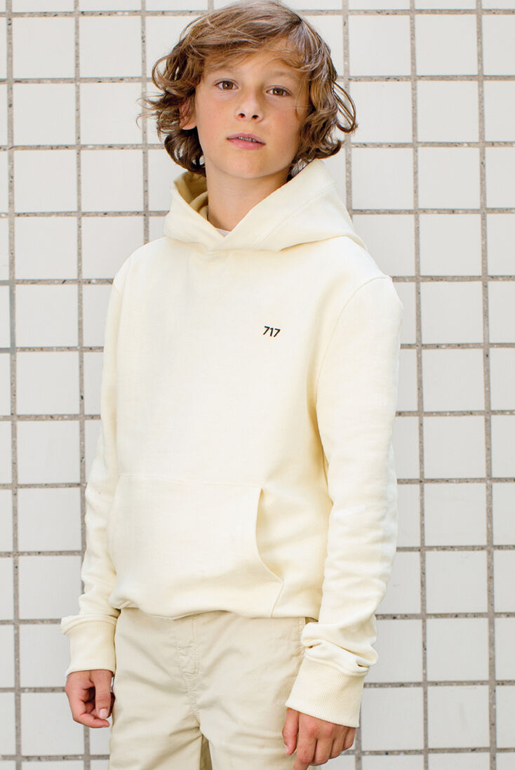 SEVENONESEVEN witte sevenoneseven trui hooded sweater