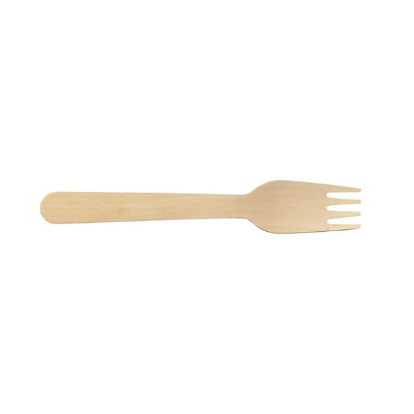 Fourchettes en bois L. 16 cm - Lot de 50