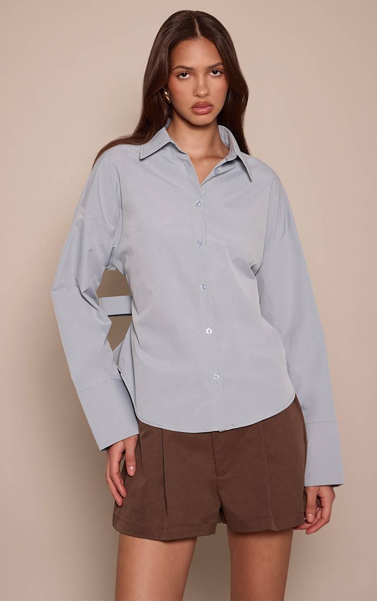 Dark Chocolate Short Tailleur Tissé Style Ballon