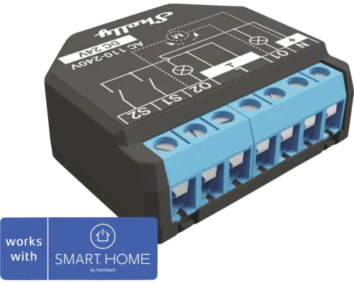 Shelly Plus 2PM - Relais max. 16A 2 kanalen Inbouw Meetfunctie WLAN Bluetooth