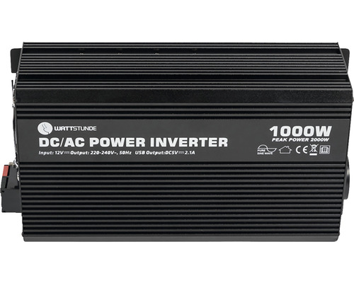 WATTSTOUR 1000W / 2000W 12V sinusspanningsomvormer WS12/1000SI