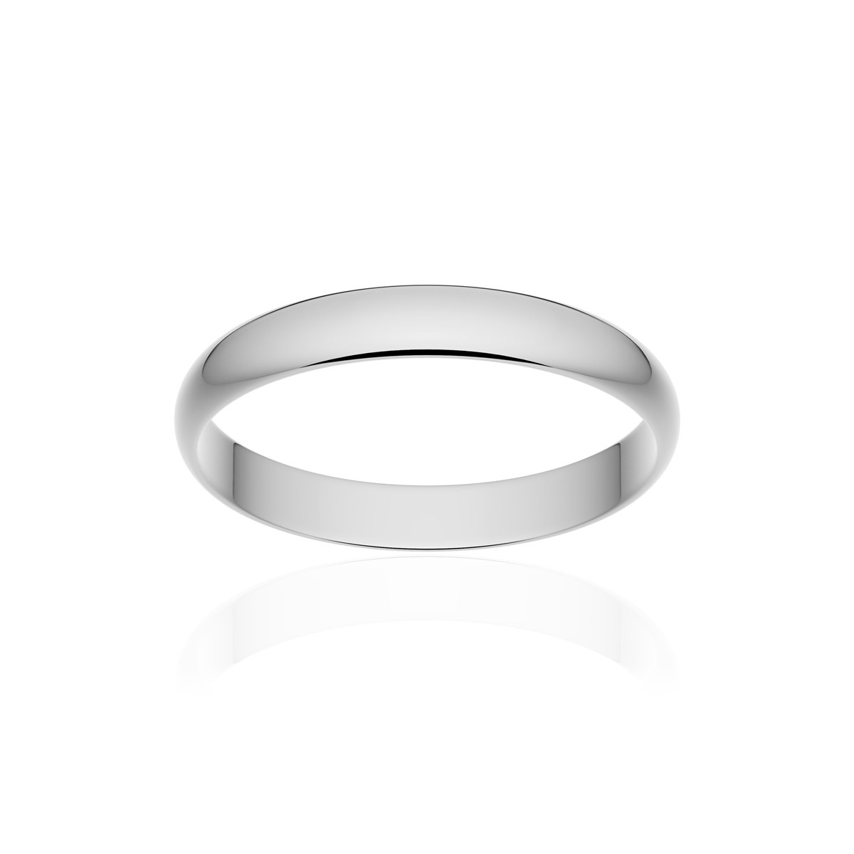 Alliance or 375 blanc poli ruban 3mm