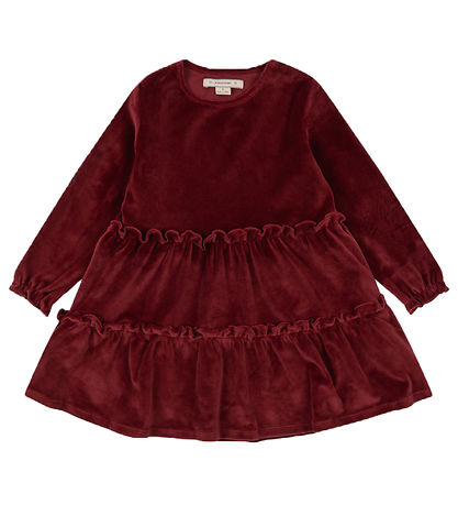 Konges Sløjd Kjole - Velour - Jingle Dress - Rød Dahlia