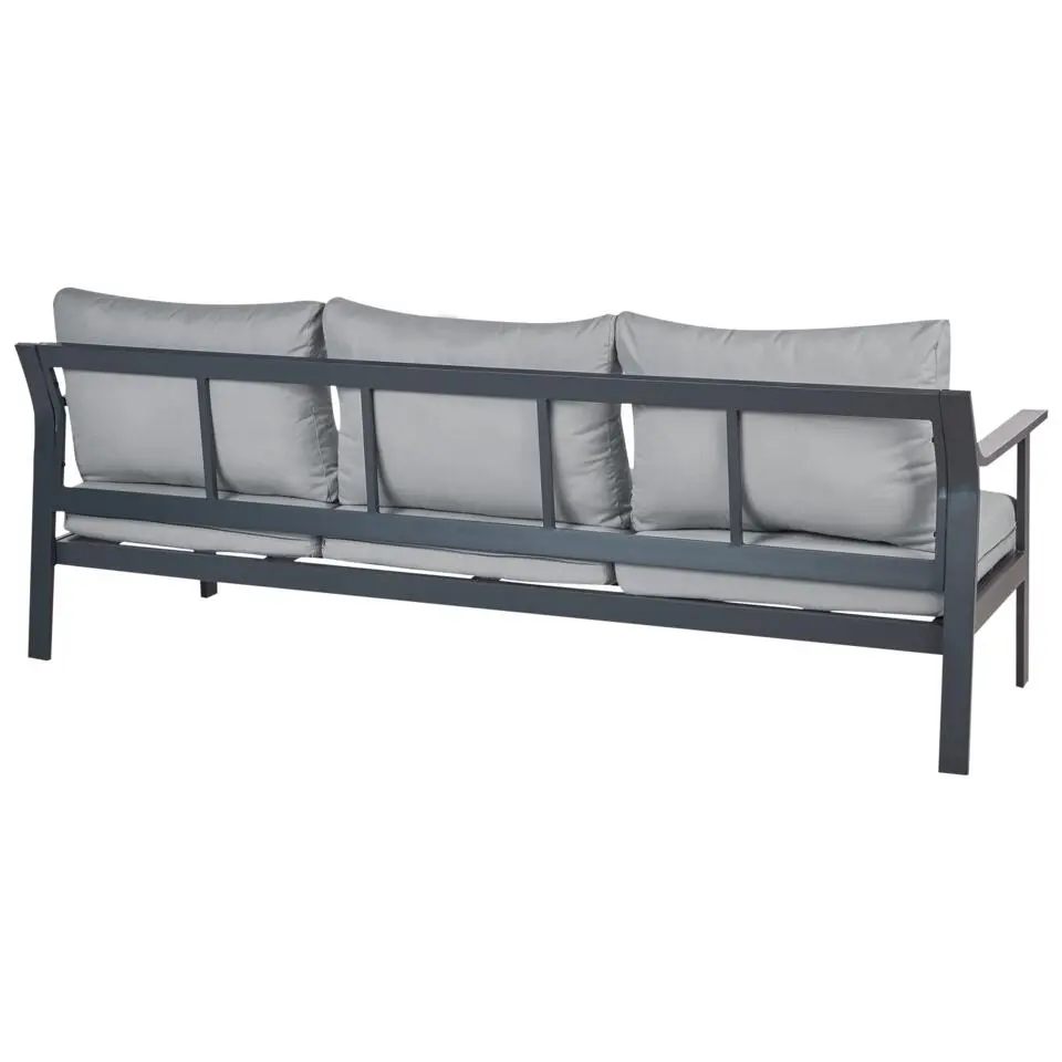 KIATO - Tuinbank 3-zits - Donkergrijs - Aluminium