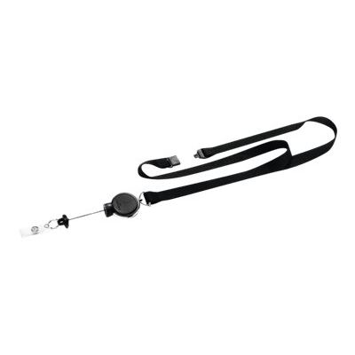 Durable - Lacet textile pour badge - système anti-étranglement - noir