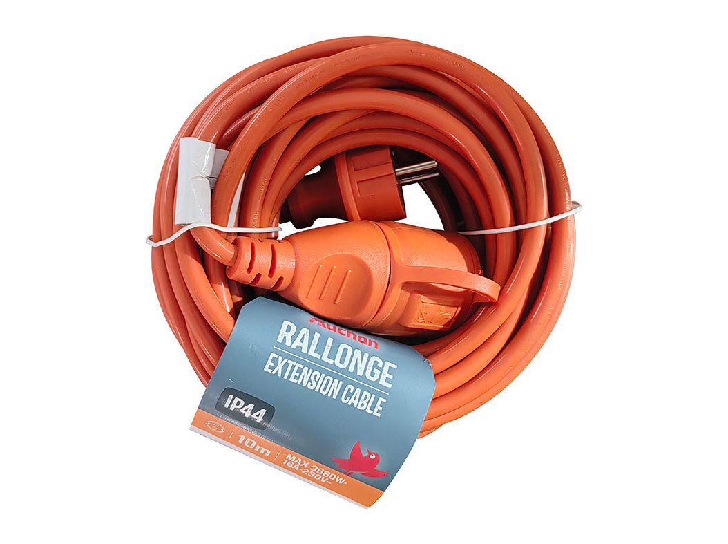 PROLONGADOR EXTERIOR AUCHAN LARANJA 16AC/IP4 10M