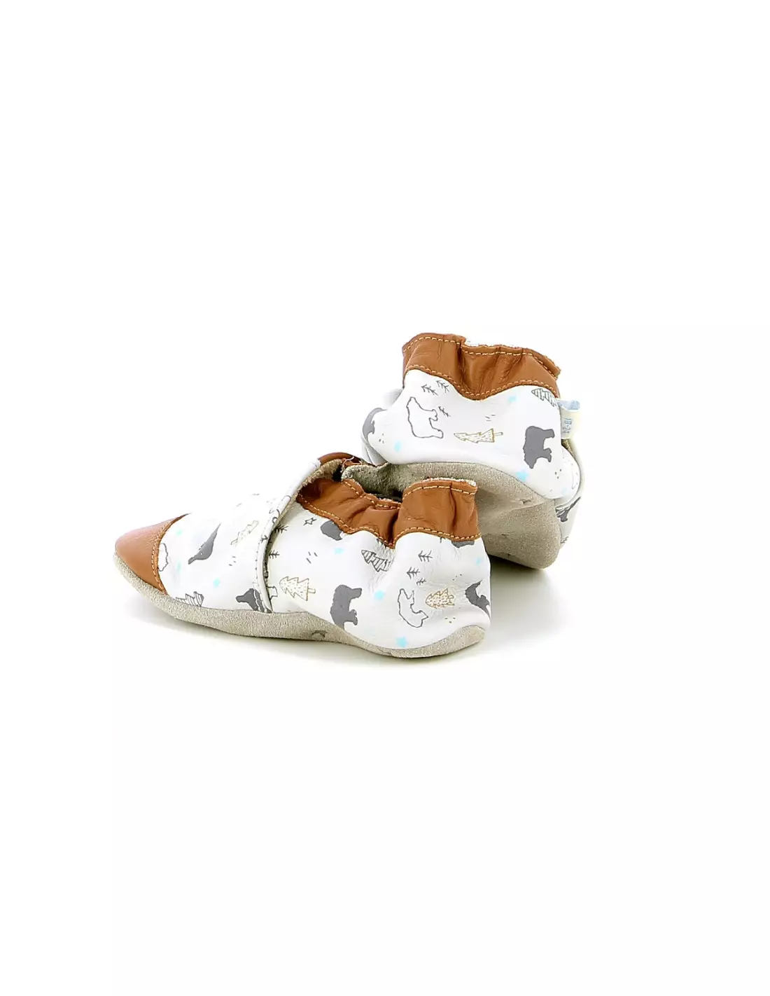 ROBEEZ WINTERING BEAR - Chaussons Gris