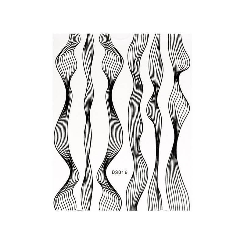 Sticker elastique vague noir Beauty Nails