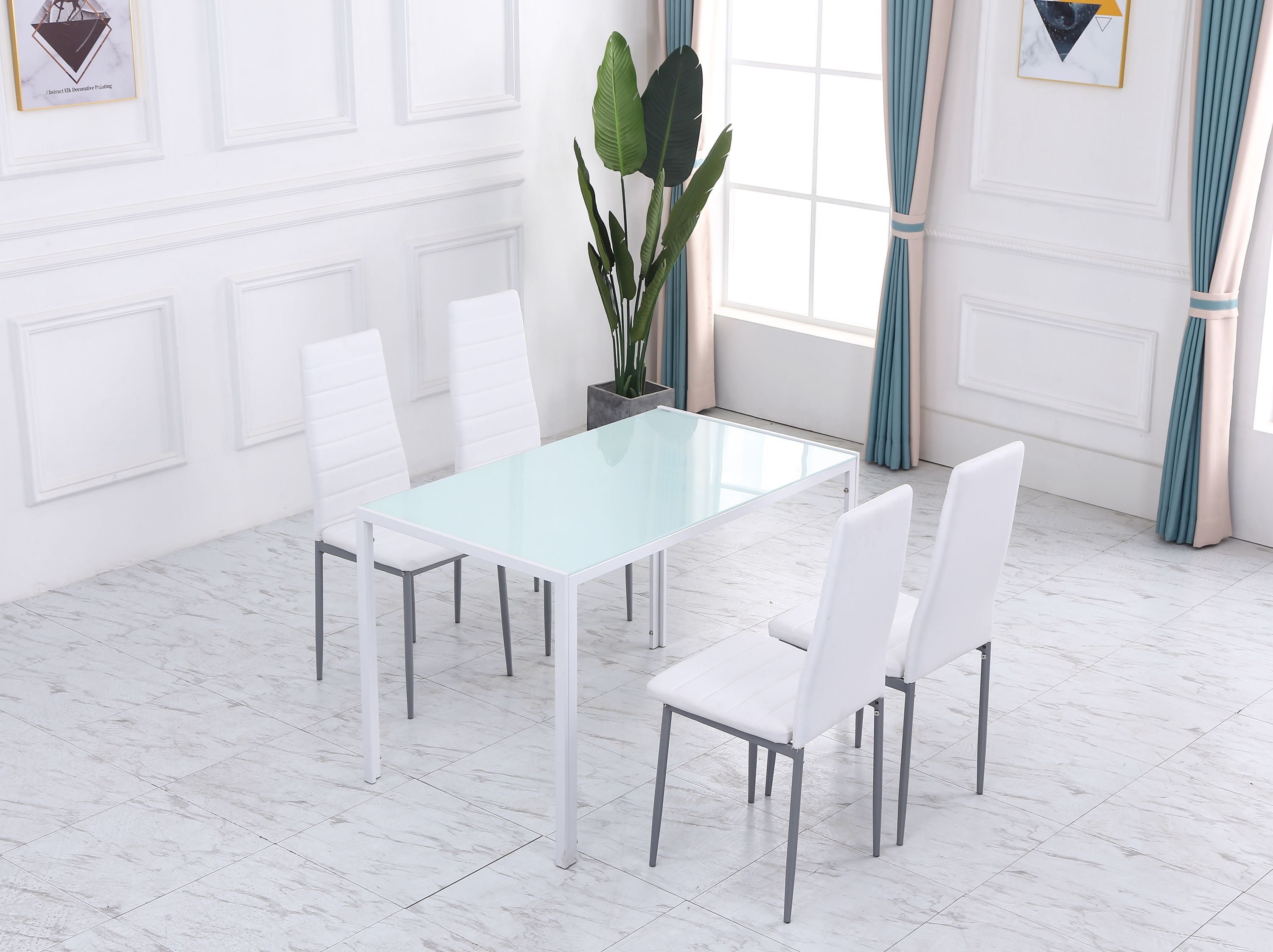 Esstisch Glas TIM 120 x 70 cm weiss