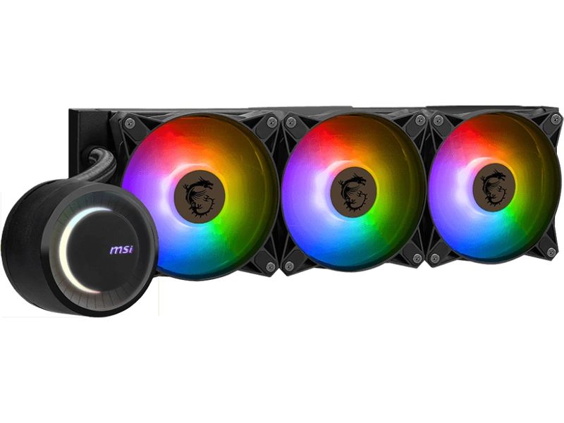 MSI Wasserkühlung MAG CORELIQUID E360 MSI MAG CORELIQUID E360 Computerkühlsystem Hauptplatine, Prozessor Flüssigkeitskühlung 12 cm Schwarz