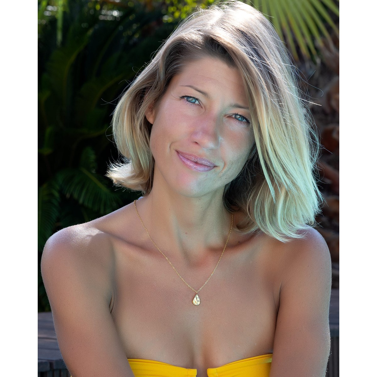Collier acier jaune 40+5cm