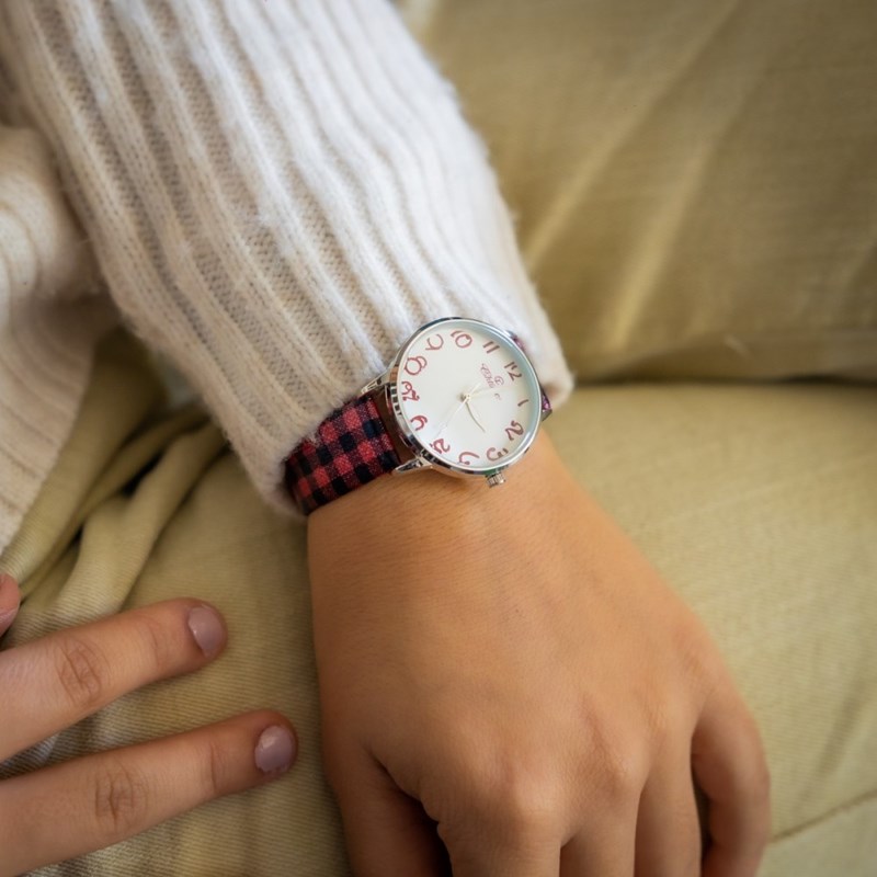 Montre Femme CHTIME bracelet Cuir Rouge
