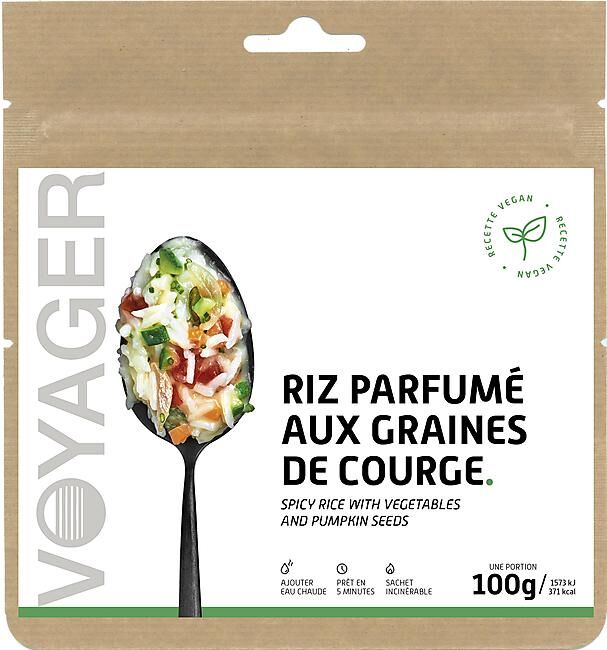 VOYAGER - RIZ EPICE LEGUMES AUX GRAINES DE COURGES VEGAN