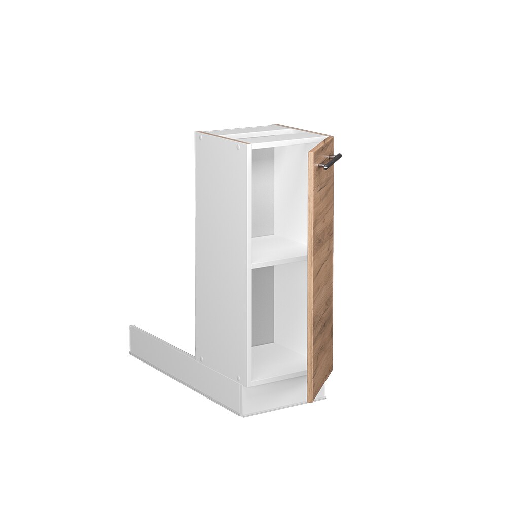 Vicco Regalinselunterschrank Küchenschrank Küchenmöbel Fame-Line Weiß Eiche Goldkraft 30 cm modern Küche Einbauküche Kücheninsel Drehtür Einlegeboden Blende Küchenunterschrank Küchenzeile