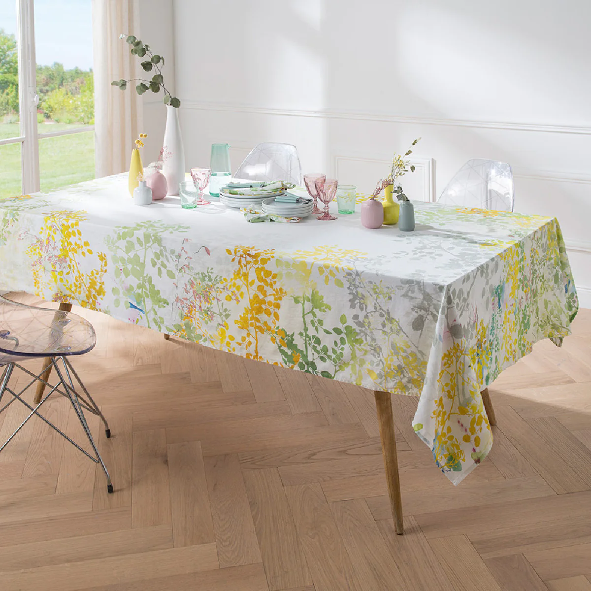 Nappe métis lin & coton multicolore 155x225 Garnier Thiebaut