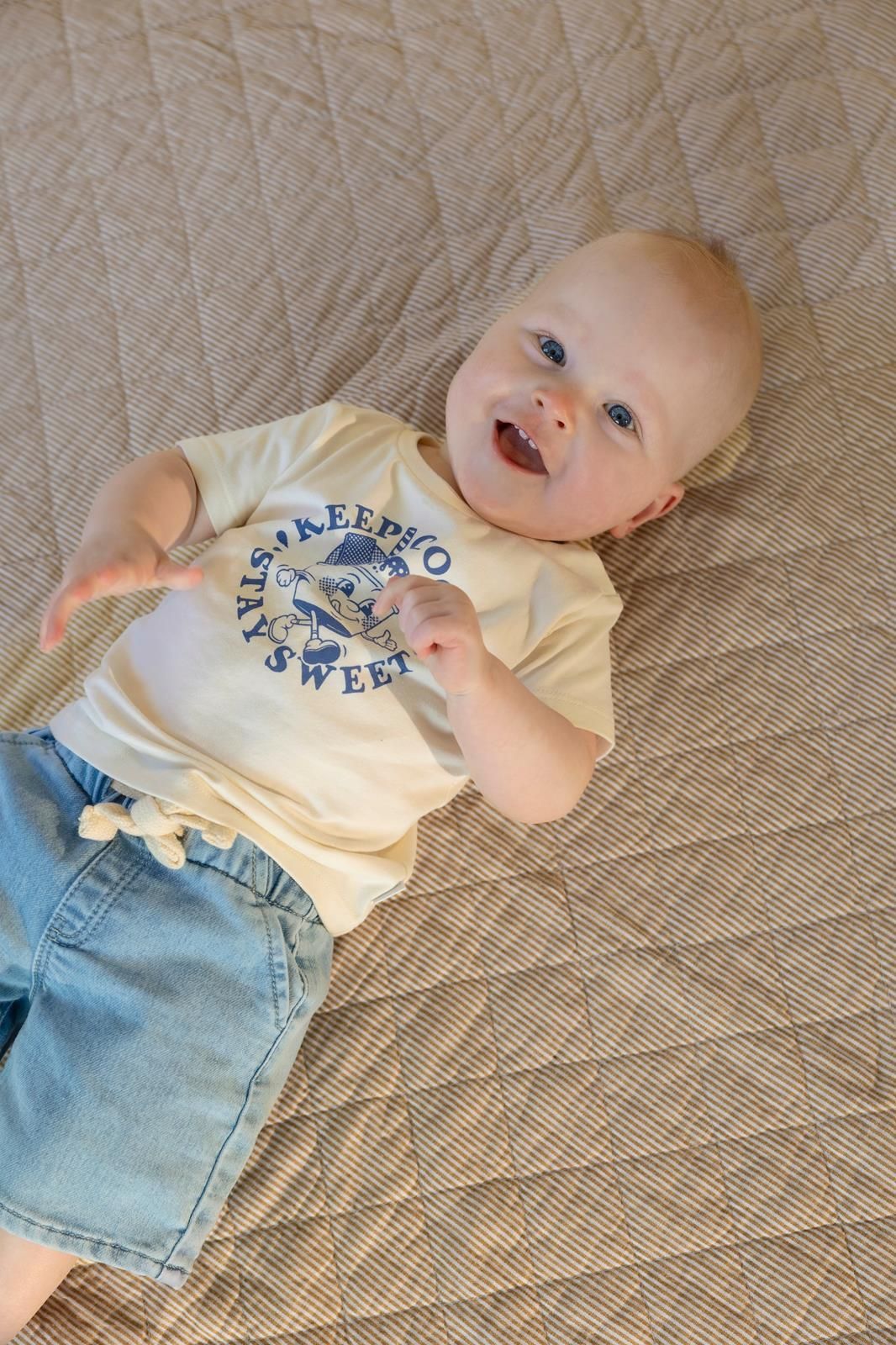 Noppies Baby T-shirt - backprint - Egret