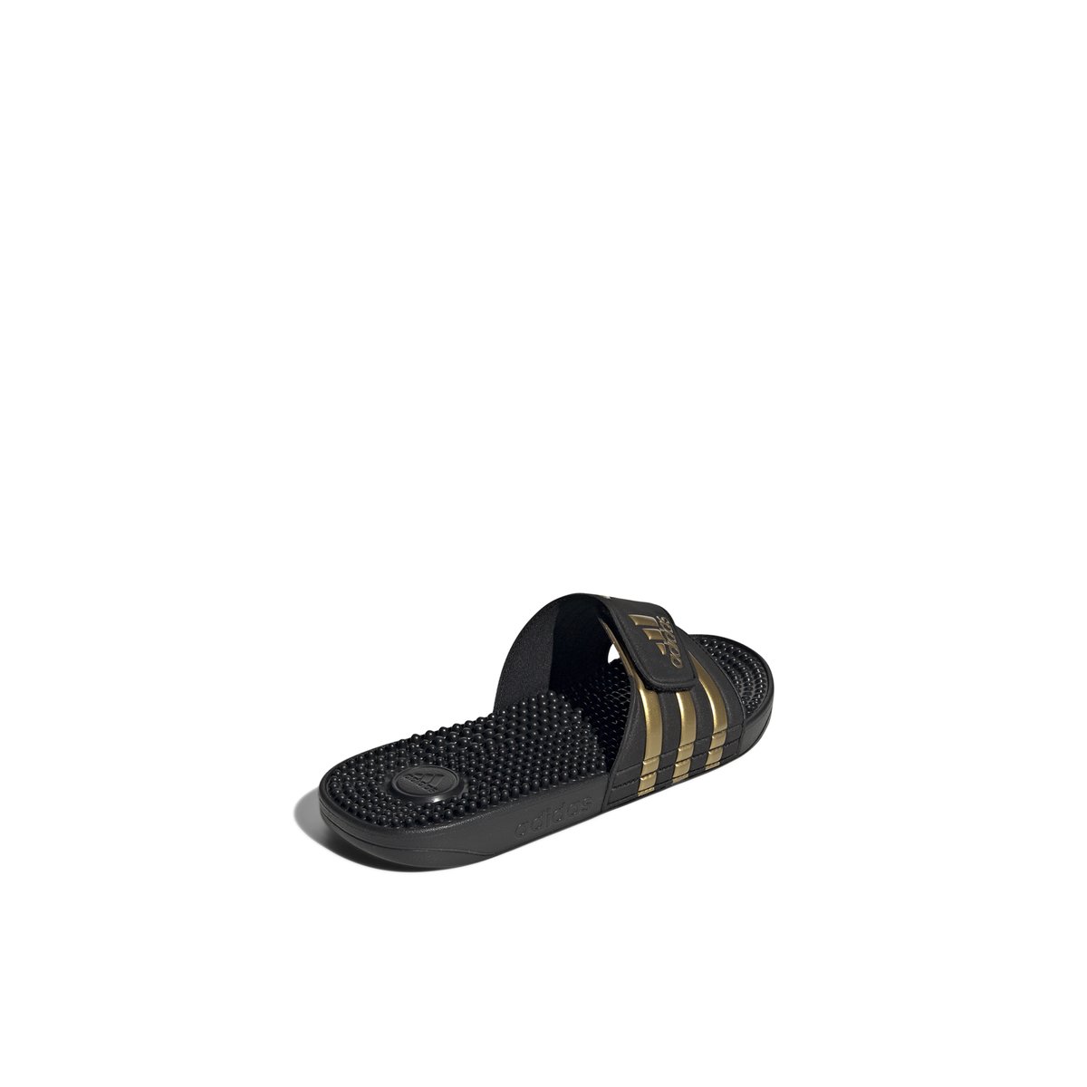 ADIDAS-Adissage-tb.-Sandales athlétiques à glissière - Talon plat - Noir/Or Multi