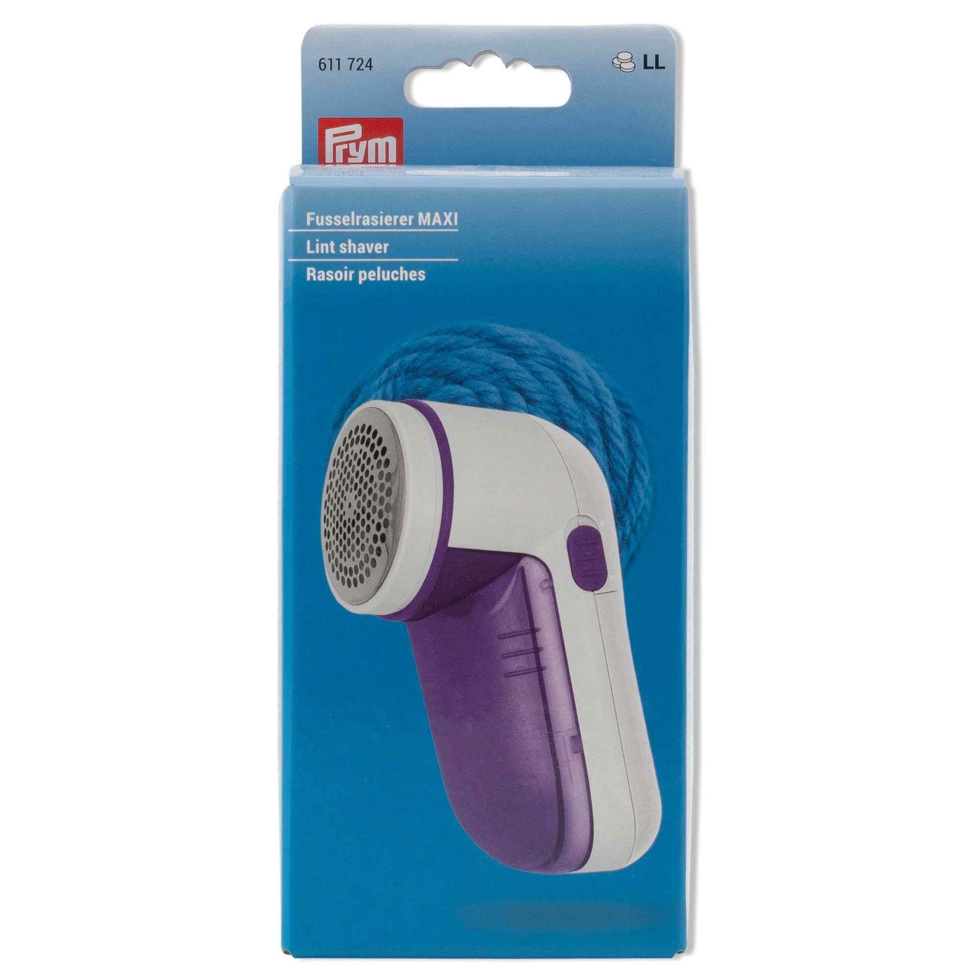 Fusselrasierer Maxi Elektrischer Fussel Entferner für Möbel / Textilien Batteriebetrieben (611724) - Weiss / Violett