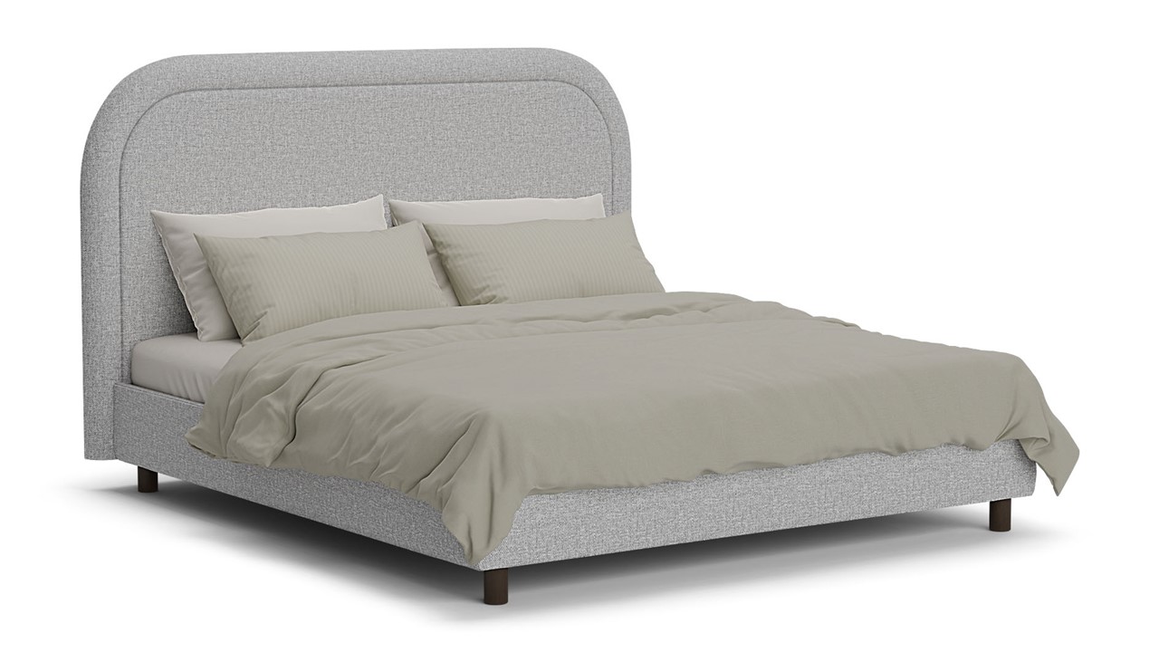 Bed Amber - Linen touch light grey