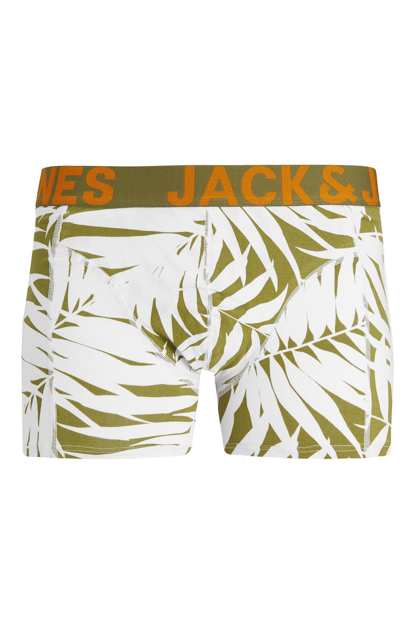 Pacote com 3 cuecas boxer de algodão com estampa de folhas