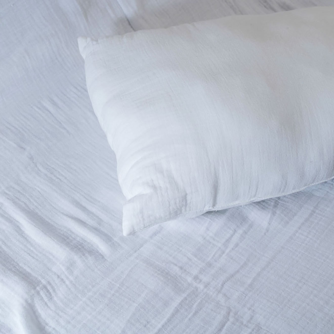 Papate Coussin Rectangle en Coton Bio blanc - 30x40 cm