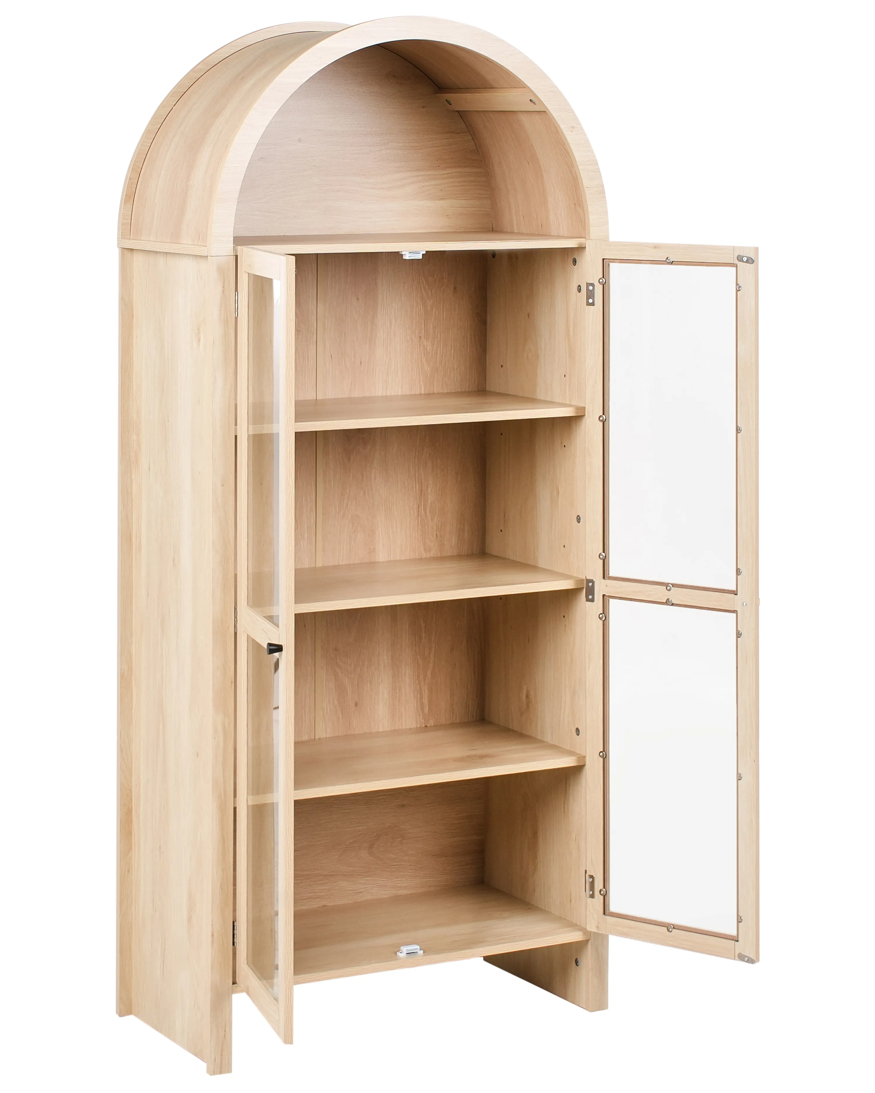 Glazen vitrinekast GLENWOOD 79 cm Lichtbruin